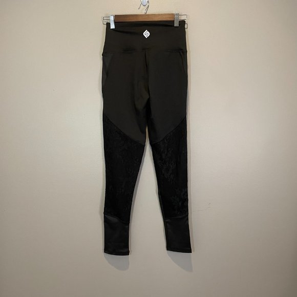 Nova Sport Womens Lace Embellished Leggings sz M NWOT - Picture 6 of 7